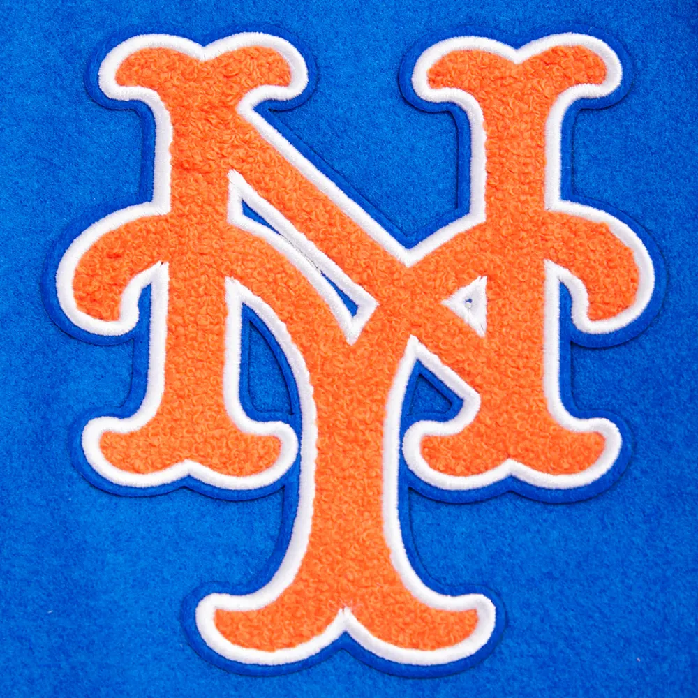 New York Mets Retro Classic Blue & White Varsity Jacket - Image 5