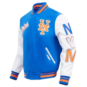 New York Mets Retro Classic Wool & Leather Varsity