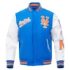 New York Mets Retro Classic Wool & Leather Varsity - Image 2