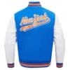 New York Mets Retro Classic Wool & Leather Varsity - Image 4