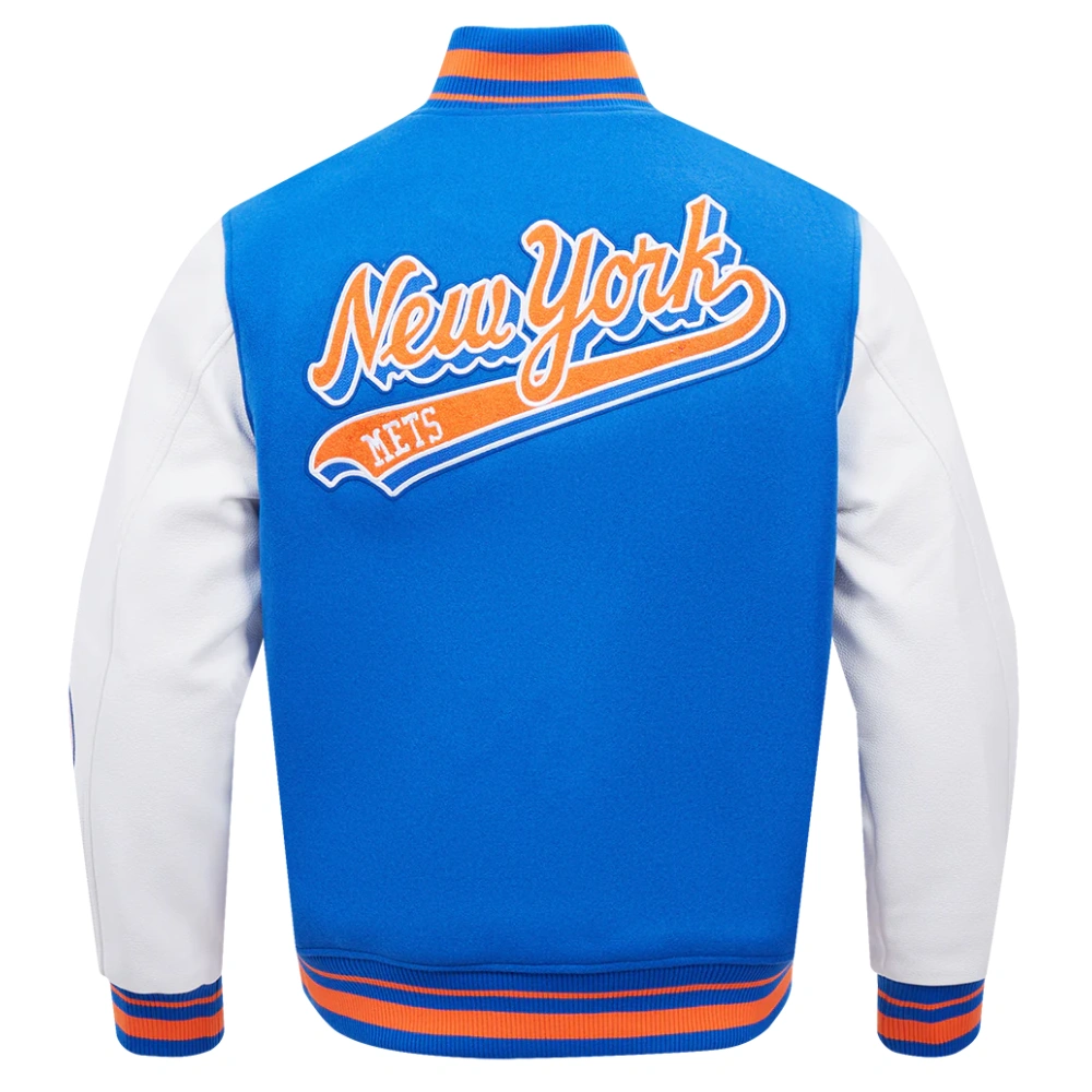 New York Mets Retro Classic Wool & Leather Varsity - Image 4