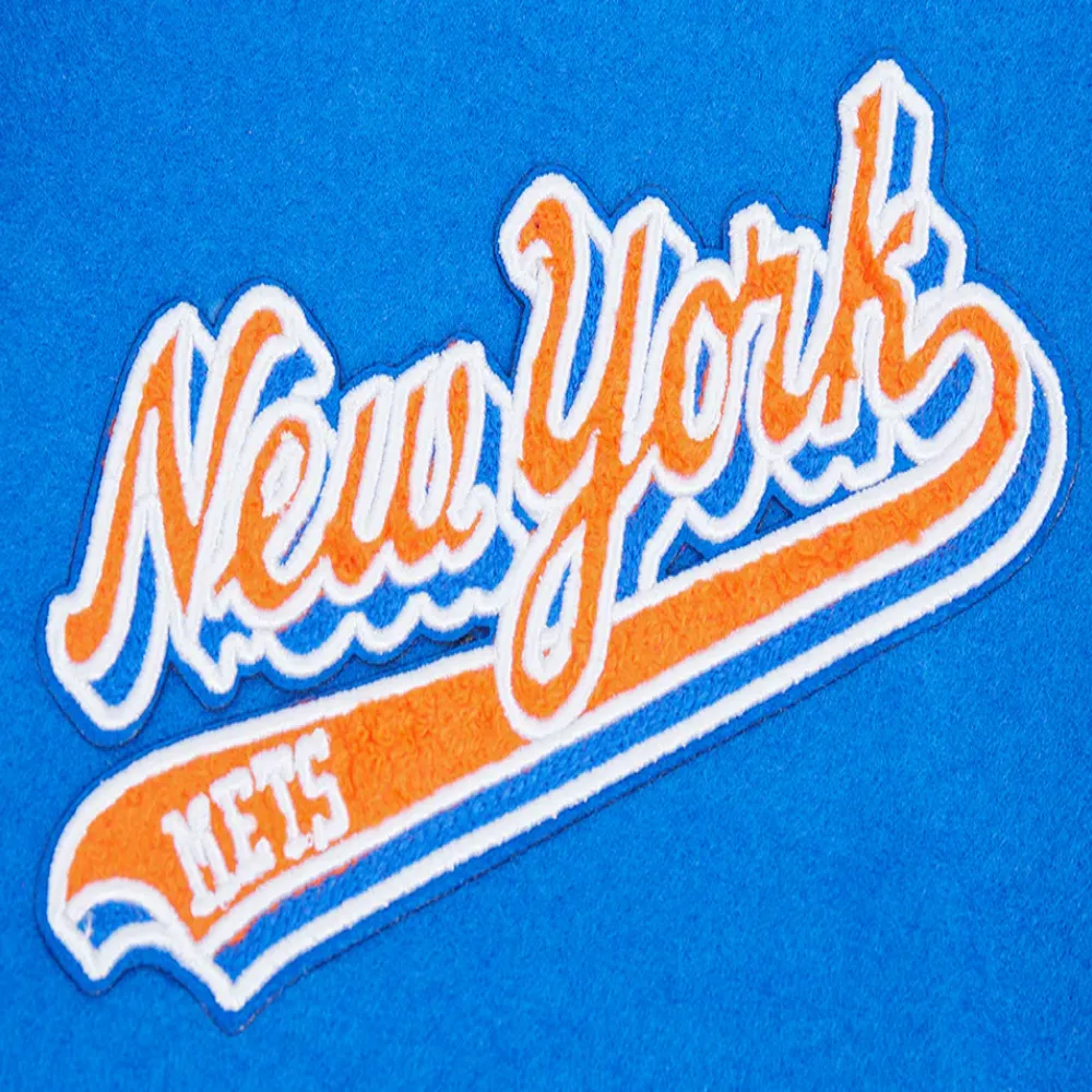 New York Mets Retro Classic Wool & Leather Varsity - Image 6
