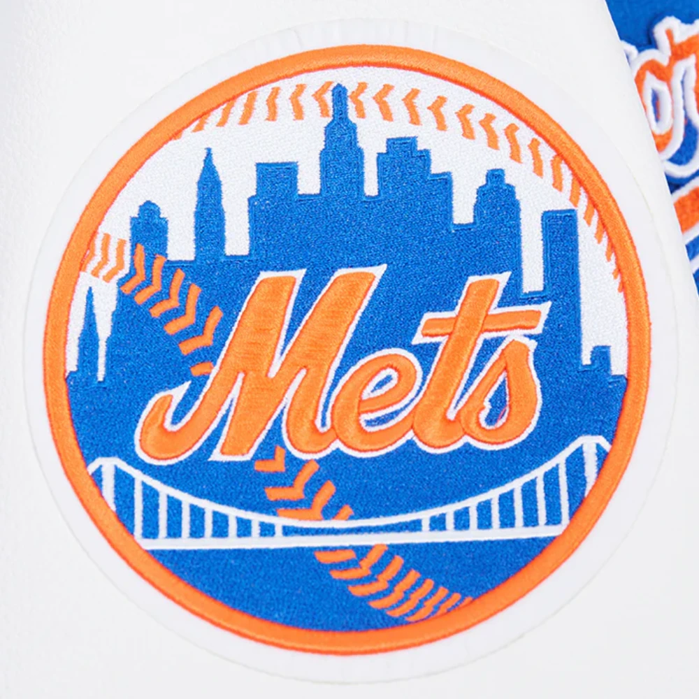 New York Mets Retro Classic Wool & Leather Varsity - Image 7