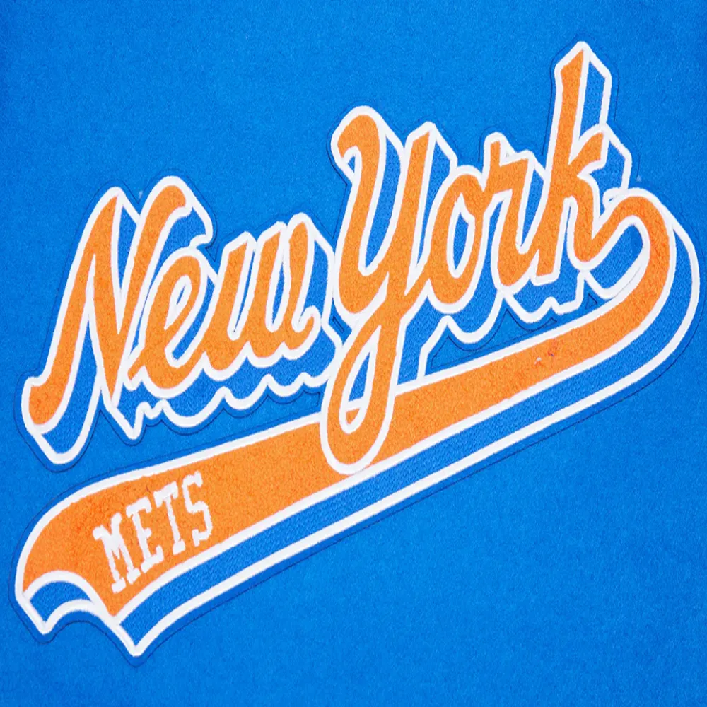 New York Mets Retro Classic Wool & Leather Varsity - Image 8