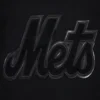 New York Mets Triple Black Wool & Leather Varsity Jacket - Image 8