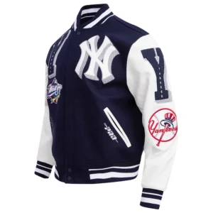 New York Yankees Mashup Wool & Leather Varsity Jacket
