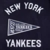 New York Yankees Retro Classic Navy & White Varsity Jacket - Image 6