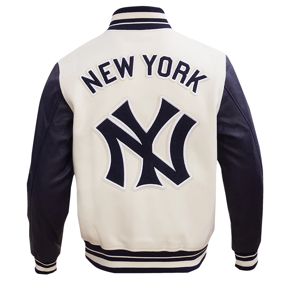 New York Yankees Retro Classic Wool & Leather Varsity Jacket - Image 4