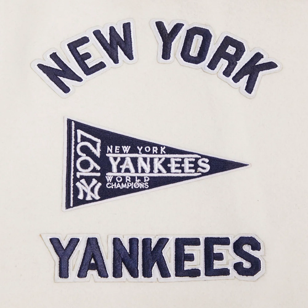 New York Yankees Retro Classic Wool & Leather Varsity Jacket - Image 6