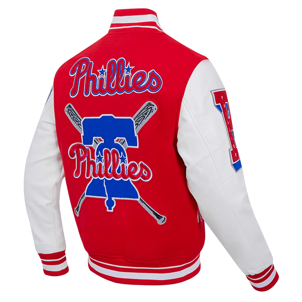 Philadelphia Phillies Mashup Red & White Varsity Jacket - Image 3
