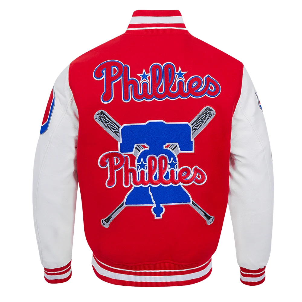Philadelphia Phillies Mashup Red & White Varsity Jacket - Image 4
