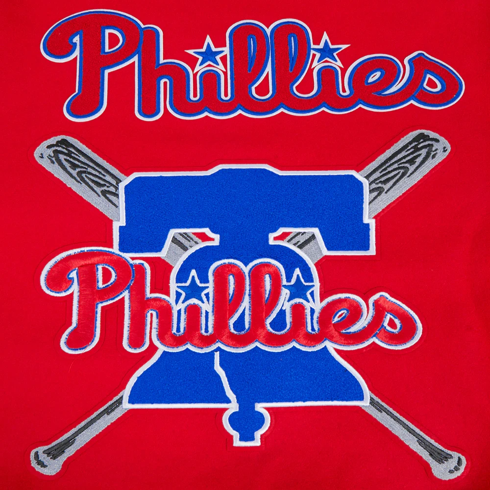 Philadelphia Phillies Mashup Red & White Varsity Jacket - Image 6