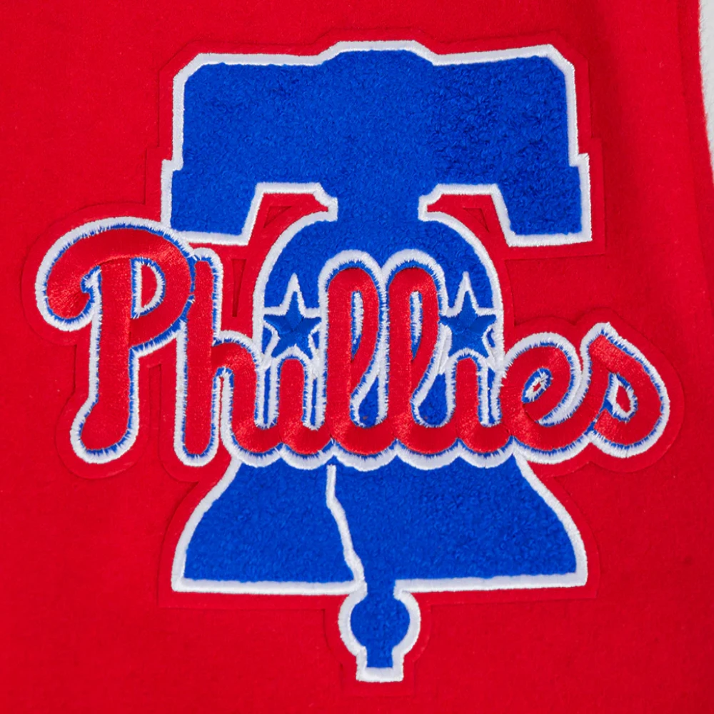 Philadelphia Phillies Mashup Red & White Varsity Jacket - Image 5