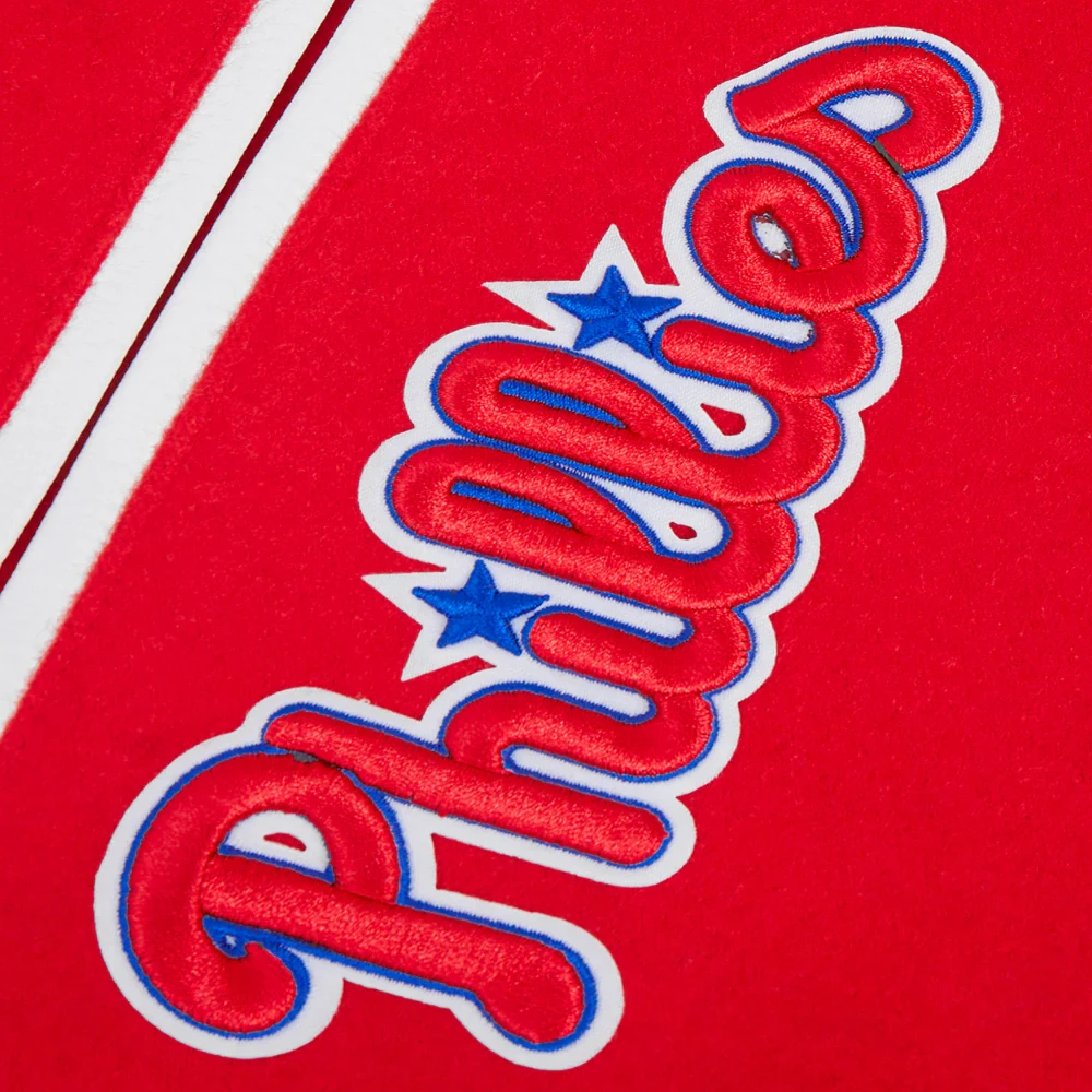 Philadelphia Phillies Mashup Red & White Varsity Jacket - Image 7