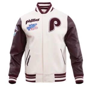 Alternative view of Philadelphia Phillies Retro Classic Wool & Leather Varsity Jacket