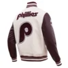 Philadelphia Phillies Retro Classic Wool & Leather Varsity Jacket - Image 3