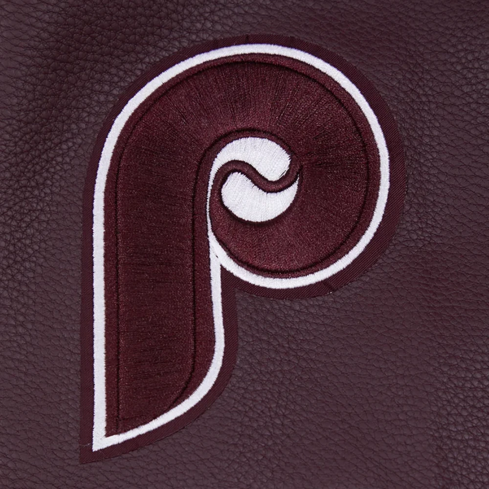 Philadelphia Phillies Retro Classic Wool & Leather Varsity Jacket - Image 8