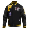 Pittsburgh Pirates Mashup Logo Wool & Leather Varsity Jacket