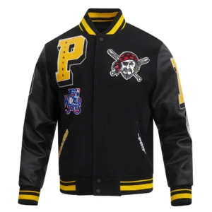 Pittsburgh Pirates Mashup Logo Wool & Leather Varsity Jacket