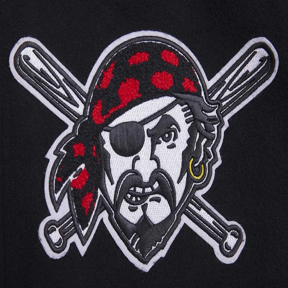 Pittsburgh Pirates Mashup Logo Wool & Leather Varsity Jacket - Image 4