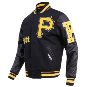 Pittsburgh Pirates Old English Wool & Leather Varsity Jacket