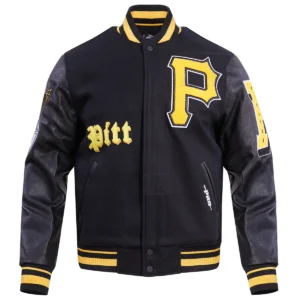 Alternative view of Pittsburgh Pirates Old English Wool & Leather Varsity Jacket