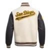 Pittsburgh Pirates Retro Classic Logo White & Black Varsity Jacket - Image 4