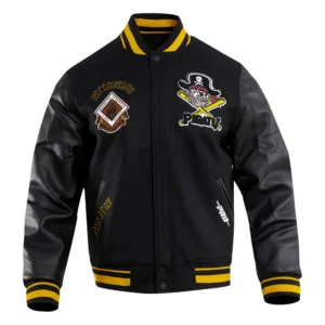 Alternative view of Pittsburgh Pirates Retro Classic Wool & Leather Varsity Jacket