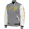 Pittsburgh Pirates Script Tail Wool & Leather Varity Jacket