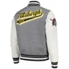 Pittsburgh Pirates Script Tail Wool & Leather Varity Jacket - Image 2