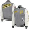 Pittsburgh Pirates Script Tail Wool & Leather Varity Jacket - Image 3