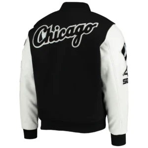 Alternative view of Chicago White Sox classic Black/White Varsity Logo Jacket