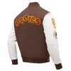 San Diego Padres Classic Logo Brown & White Varsity Jacket - Image 3
