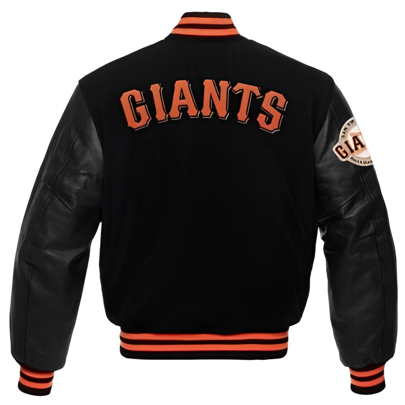San Francisco Giants Letterman Black Wool & Leather Varsity Jacket - Image 2
