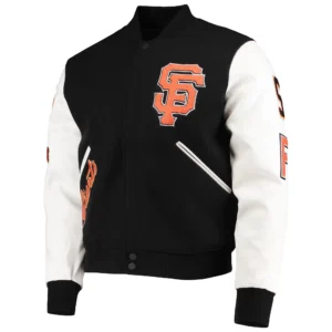 San Francisco Giants classicPro Standard Logo Black & White Varsity Jacket