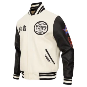San Francisco Giants Pro Standard Rickwood Retro Classic White & Black Varsity Jacket