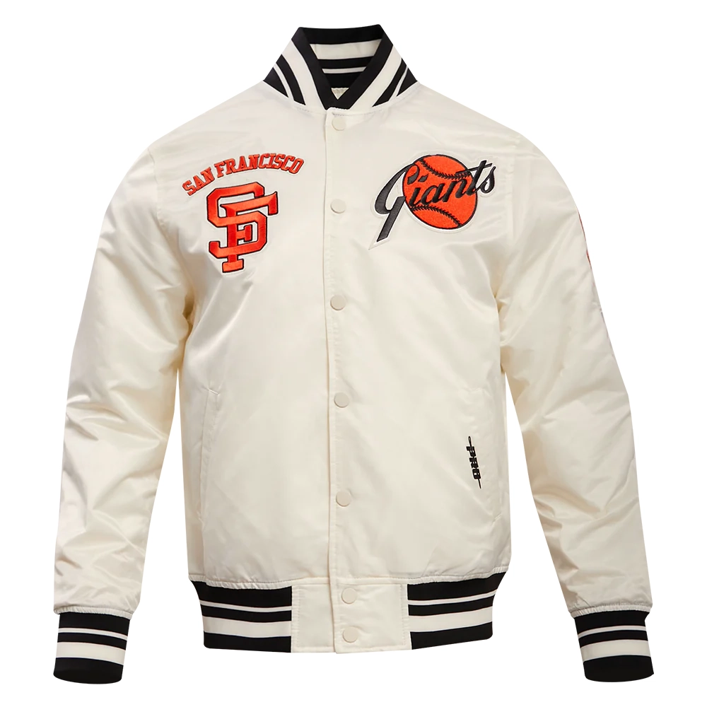 San Francisco Giants Retro Classic Satin Varsity Jacket - Image 2