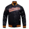 San Francisco Giants Script Tail Black Satin Varsity Jacket - Image 2