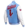 St. Louis Cardinals Logo Pro Standard Retro Classic Blue & White Varsity Jacket - Image 3
