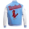St. Louis Cardinals Logo Pro Standard Retro Classic Blue & White Varsity Jacket - Image 4