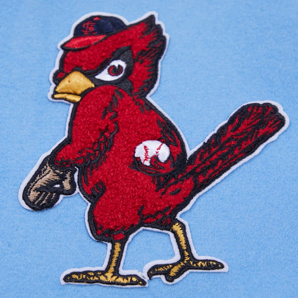 St. Louis Cardinals Logo Pro Standard Retro Classic Blue & White Varsity Jacket - Image 5
