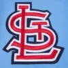 St. Louis Cardinals Logo Pro Standard Retro Classic Blue & White Varsity Jacket - Image 6