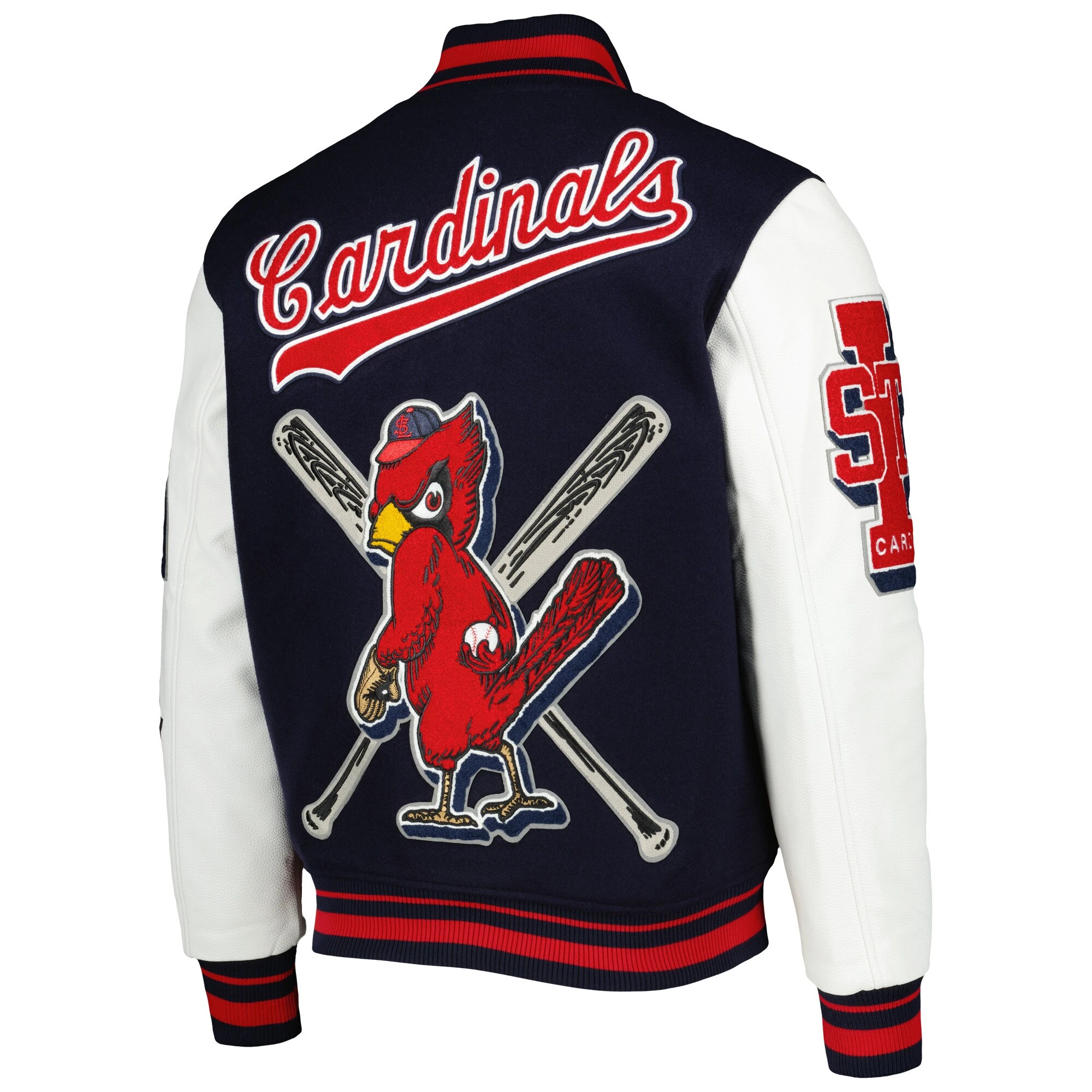 St. Louis Cardinals Pro Standard MashUp Logo Varsity Jacket - Image 2