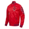 St. Louis Cardinals Pro Standard Old English Red Satin Varsity Jacket