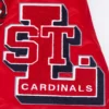 St. Louis Cardinals Pro Standard Old English Red Satin Varsity Jacket - Image 6