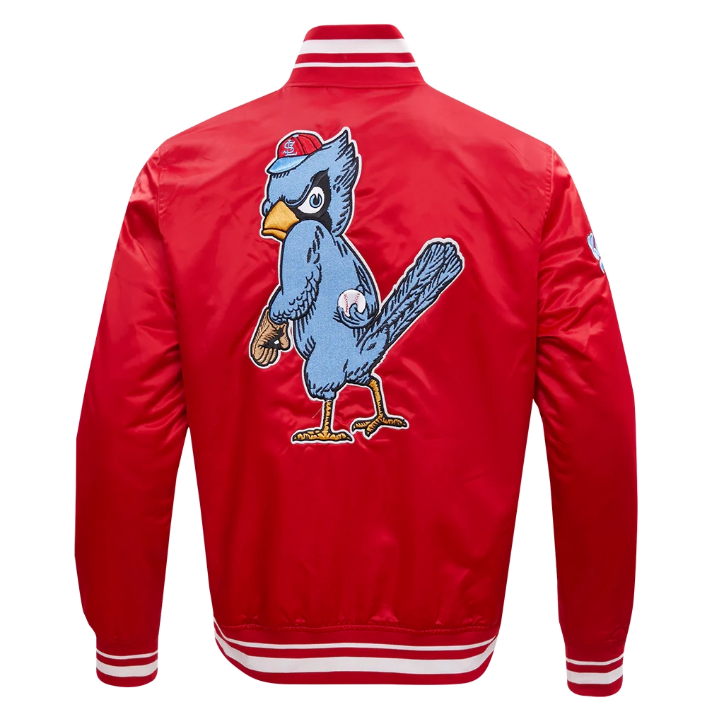 St. Louis Cardinals Pro Standard Retro Classic Red Satin Varsity Jacket - Image 4
