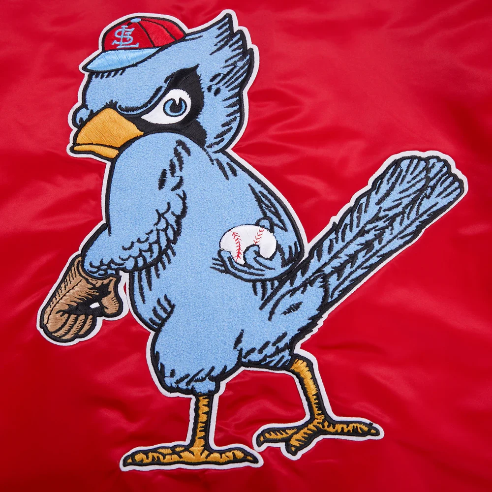 St. Louis Cardinals Pro Standard Retro Classic Red Satin Varsity Jacket - Image 5