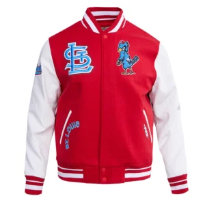 Alternative view of St. Louis Cardinals Pro Standard Retro Classic Red & White Varsity Jacket
