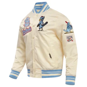 St. Louis Cardinals Pro Standard Retro Classic White Satin Varsity Jacket