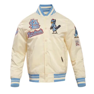 Alternative view of St. Louis Cardinals Pro Standard Retro Classic White Satin Varsity Jacket